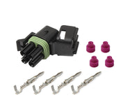 WEATHER PACK, 4 CAVITY, TOWER, BLACK - Idle Air Control (IAC) 4 Square