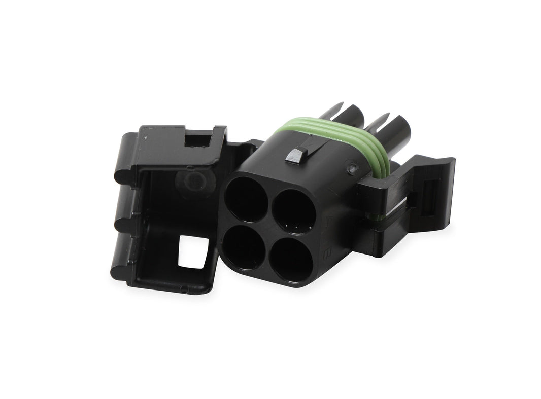 WEATHER PACK, 4 CAVITY, TOWER, BLACK - Idle Air Control (IAC) 4 Square