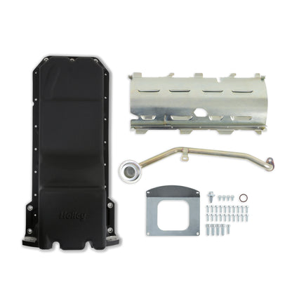 Holley Gen III Hemi Swap Oil Pan - Black - Photo - Primary Back