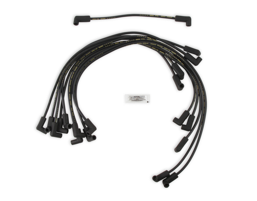 Spark Plug Wire Set- 8mm - Super Stock -  Custom - Black Wire