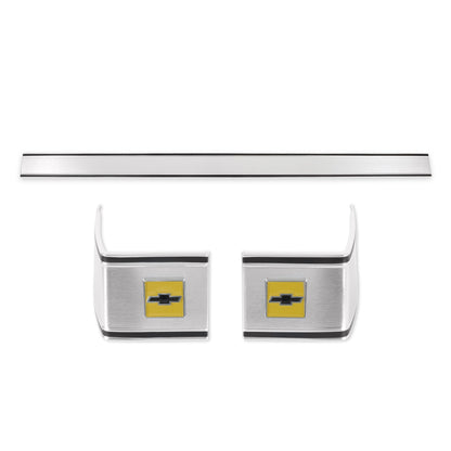 1973-1980 C10 CAB RR MLDG 3PCS/SET W/HAR - Brothers Trucks Cab Moldings - Rear - 3-Piece Set