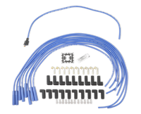 Spark Plug Wire Set - 8mm - Universal - Blue Wire with Blue Straight Boots