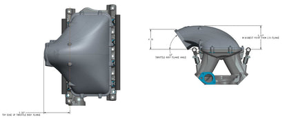MFLD KIT FORD 302W HIRAM 95MM SIDE - 8.2" SBF Ford Hi-Ram EFI Manifold with Side Mount Top