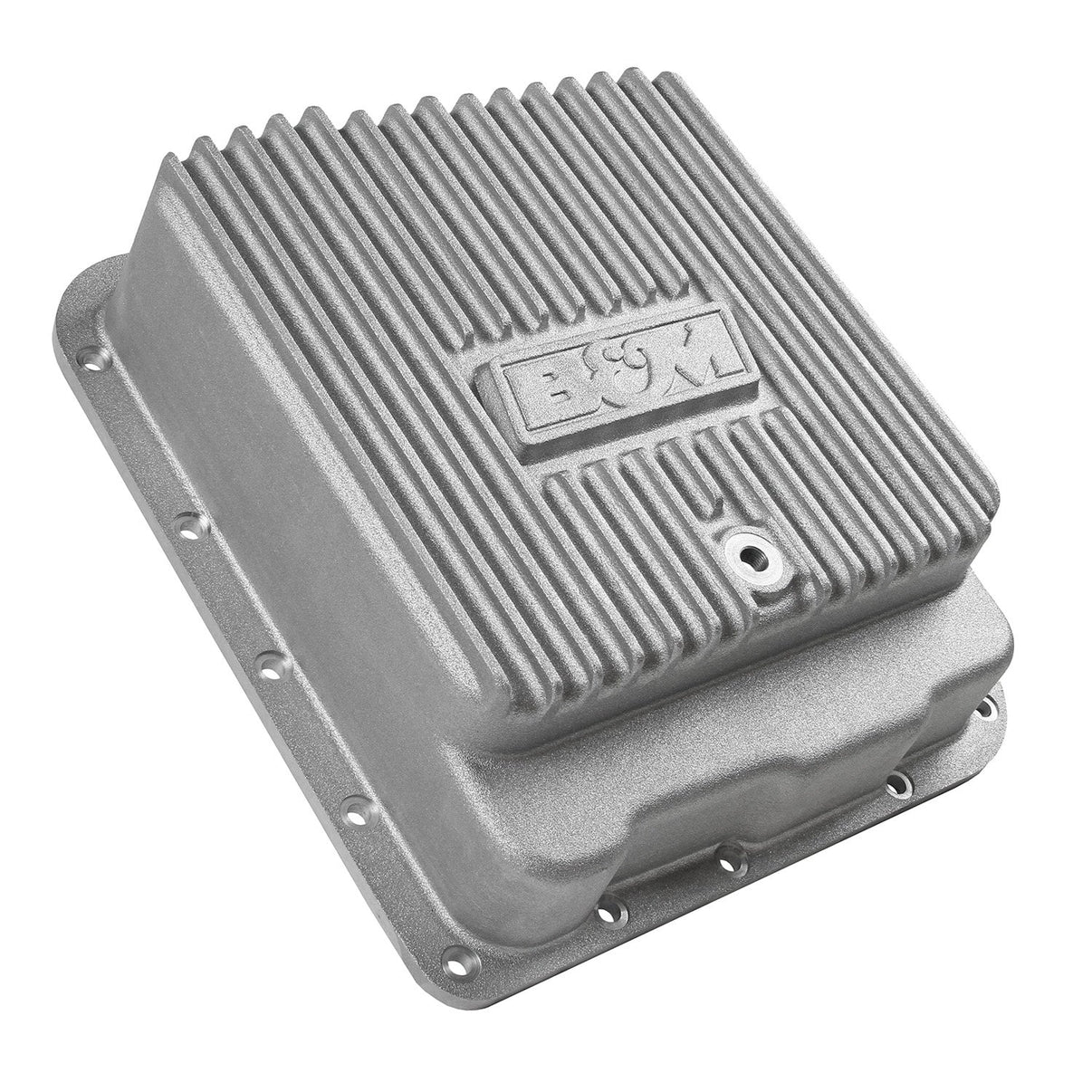 B&M Hi-Tek Deep Transmission Pan -  Aluminum - Photo - out of package Left