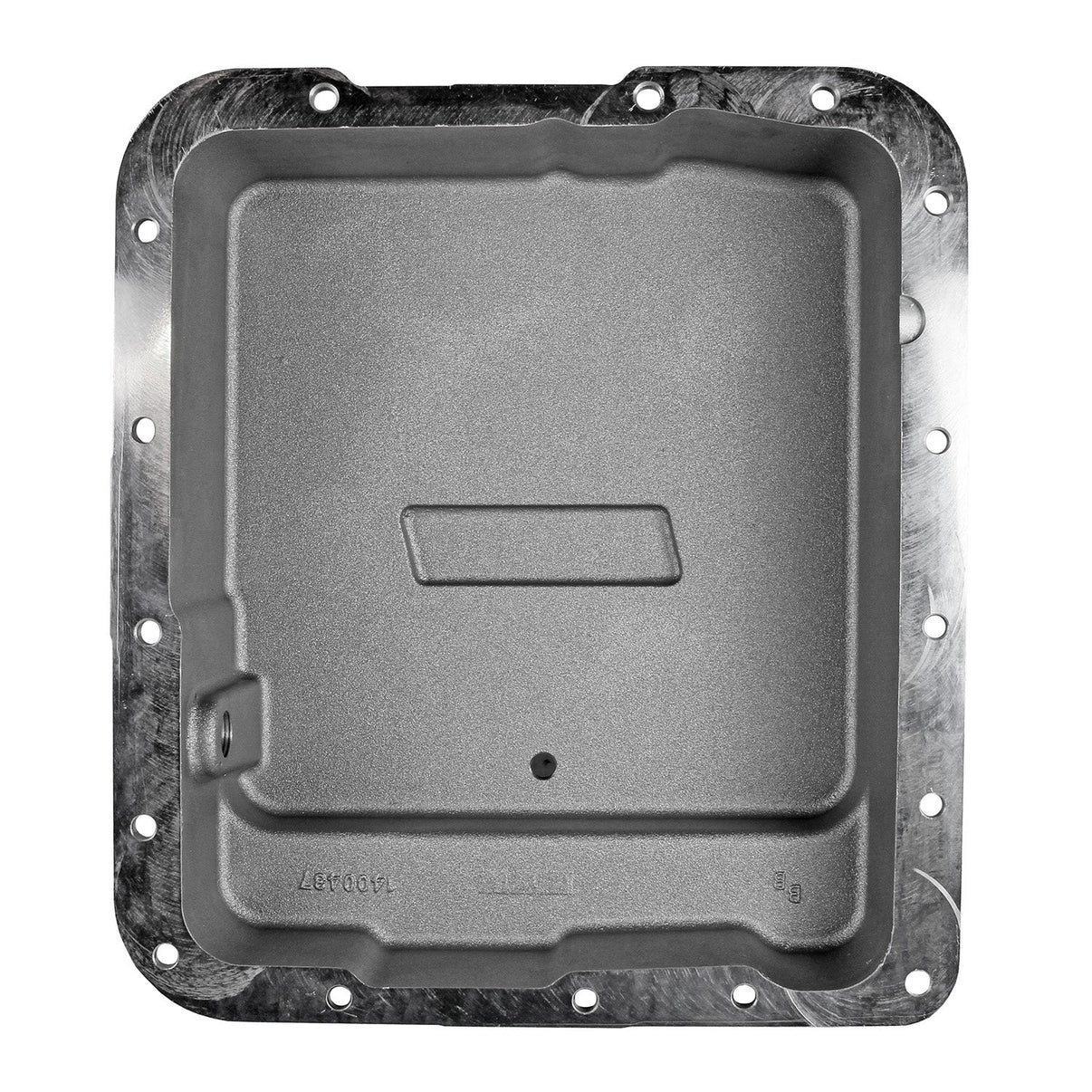 B&M Hi-Tek Deep Transmission Pan -  Aluminum - Photo - out of package Angle