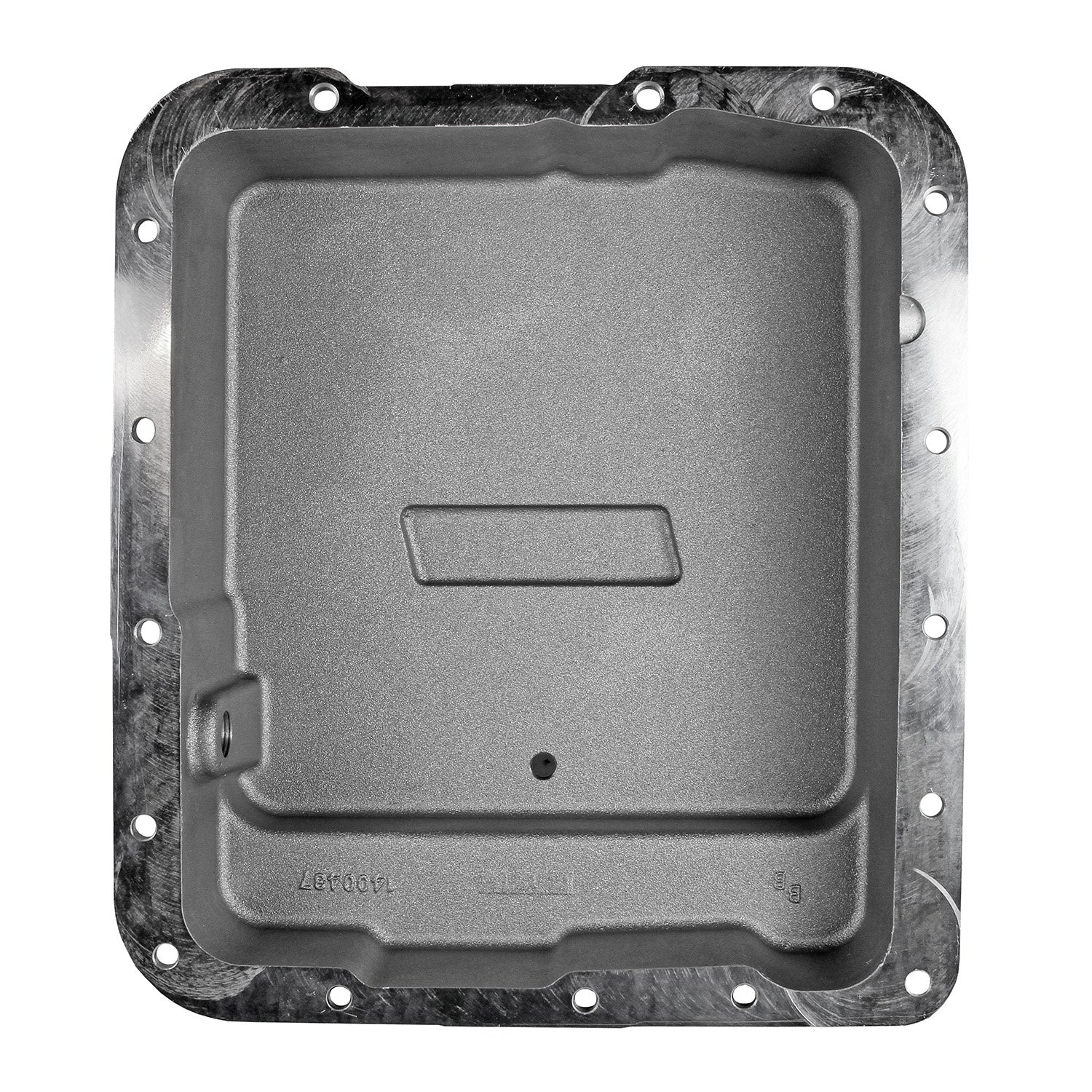B&M Hi-Tek Deep Transmission Pan -  Aluminum - Photo - out of package Angle