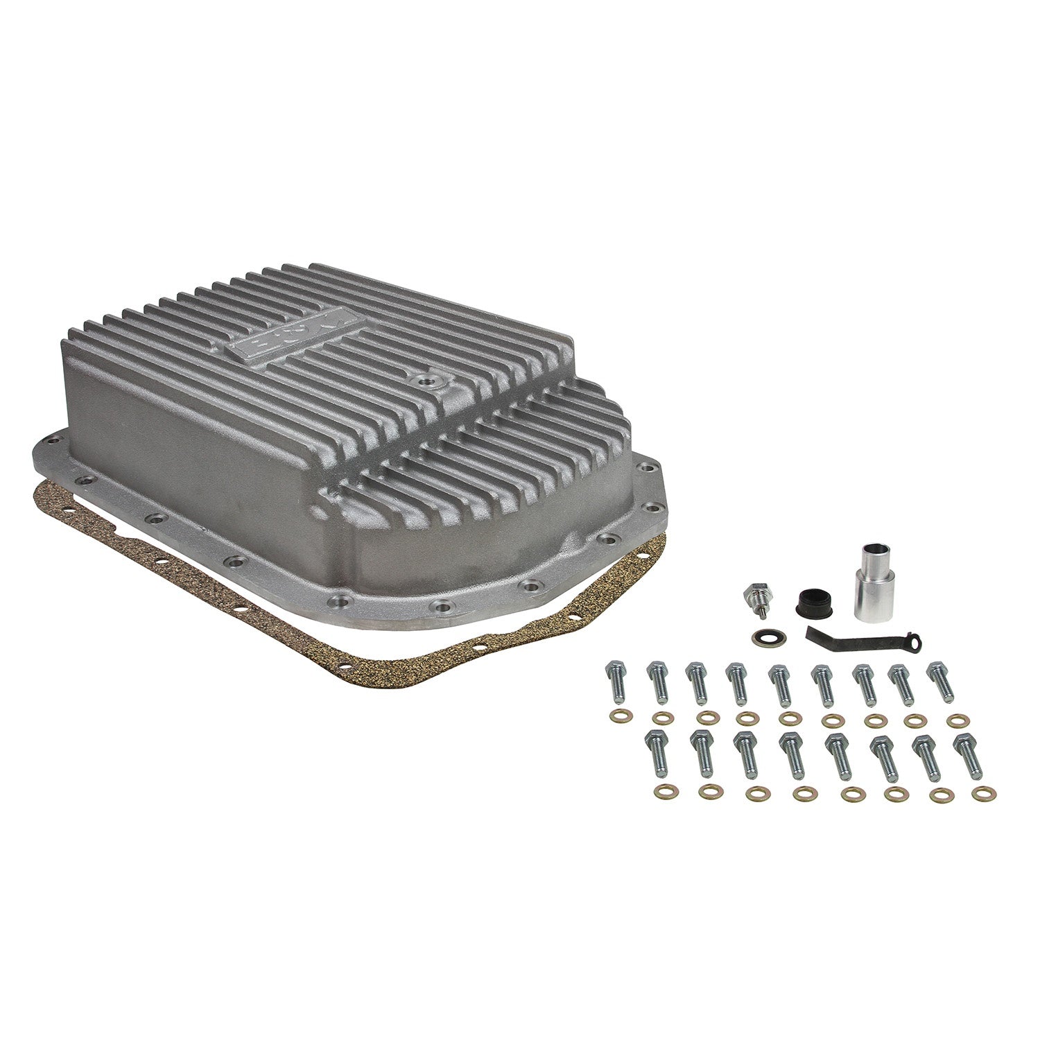 B&M Hi-Tek Deep Transmission Pan -  Aluminum - 4L80E - Photo - out of package Front
