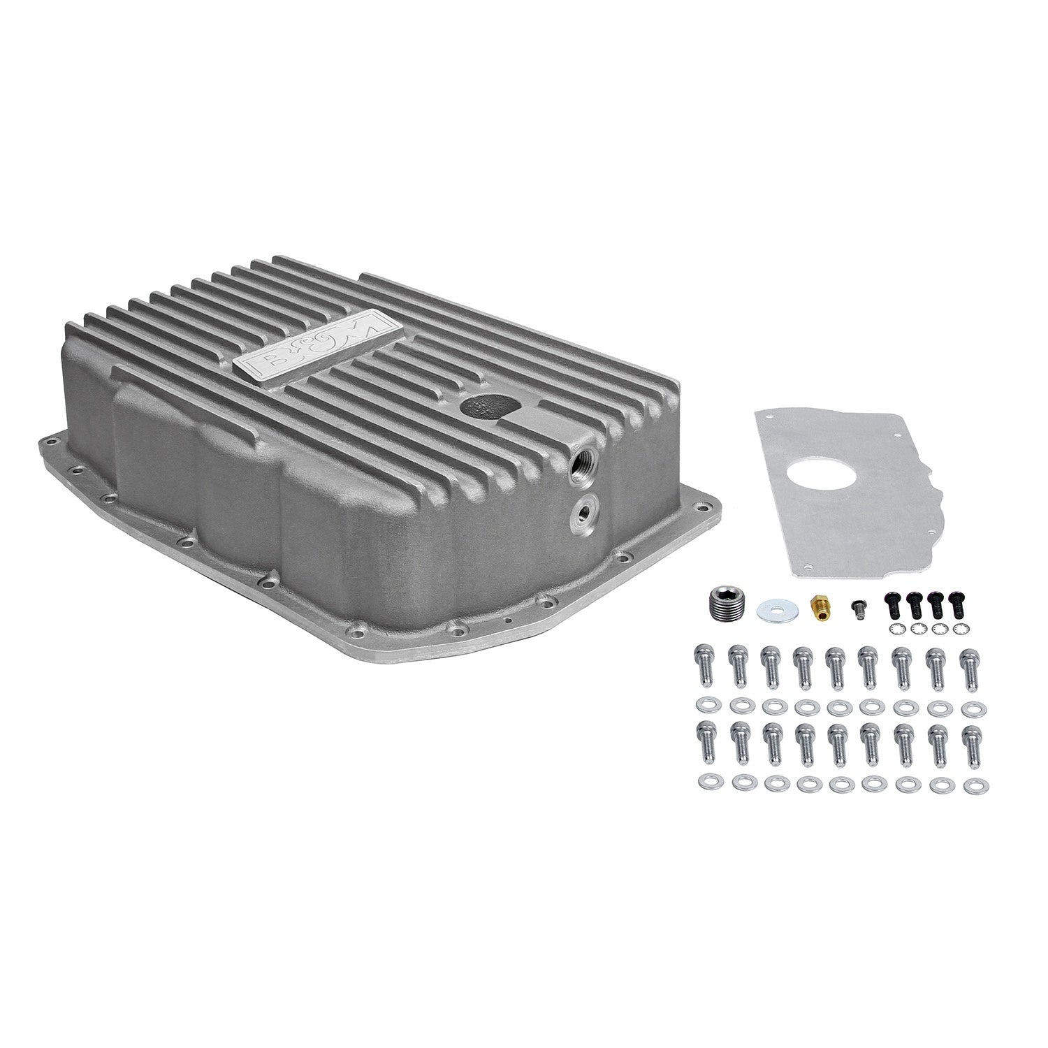B&M Hi-Tek Deep Transmission Pan -  Aluminum - Photo - out of package Front