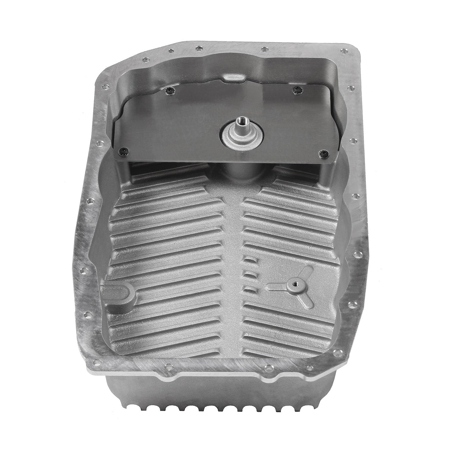 B&M Hi-Tek Deep Transmission Pan -  Aluminum - Photo - out of package Bottom