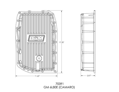 B&M Hi-Tek Deep Transmission Pan -  Aluminum - Photo - out of package Right