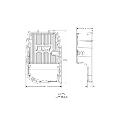B&M Hi-Tek Deep Transmission Pan -  Aluminum - 6L80E - Photo - out of package Right