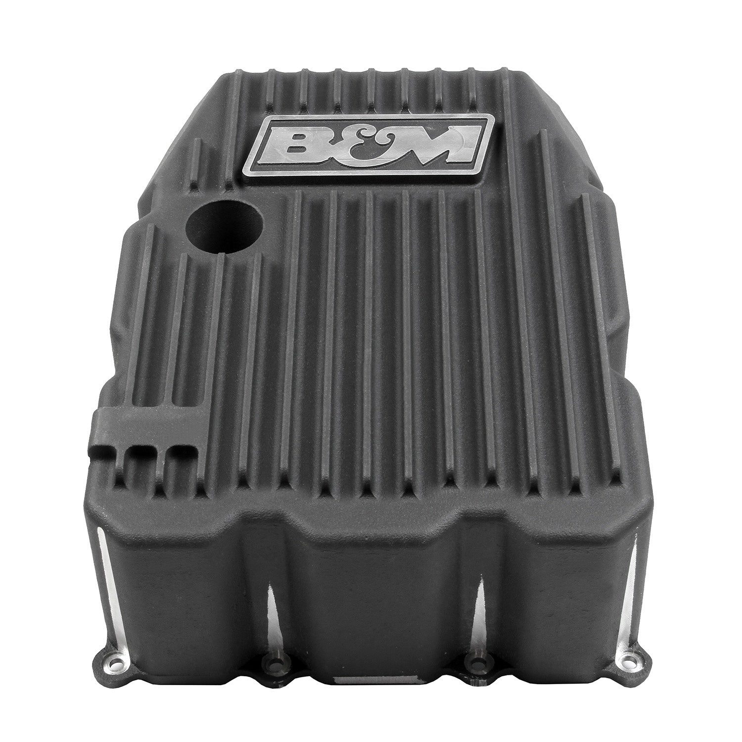 B&M Hi-Tek Deep Transmission Pan - Aluminum - Toyota - Black - Photo - out of package Top