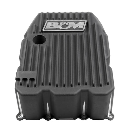 B&M Hi-Tek Deep Transmission Pan - Aluminum - Toyota - Black - Photo - out of package Top