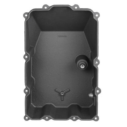 B&M Hi-Tek Deep Transmission Pan - Aluminum - Toyota - Black - Photo - out of package Angle