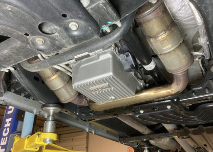 CAST TRANS PAN, DODGE 845RE & 8HP70 - B&M Hi-Tek Deep Heavy Duty Transmission Pan -  Aluminum