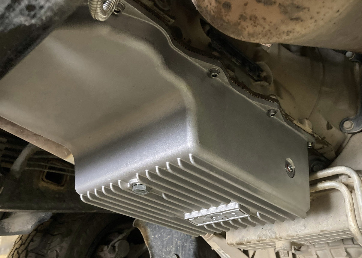 B&M Hi-Tek Deep Heavy Duty Transmission Pan -  Aluminum - Photo - out of package Top