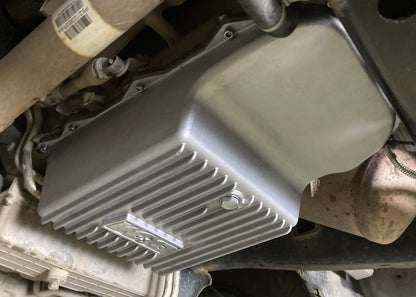 CAST TRANS PAN, DODGE 845RE & 8HP70 - B&M Hi-Tek Deep Heavy Duty Transmission Pan -  Aluminum