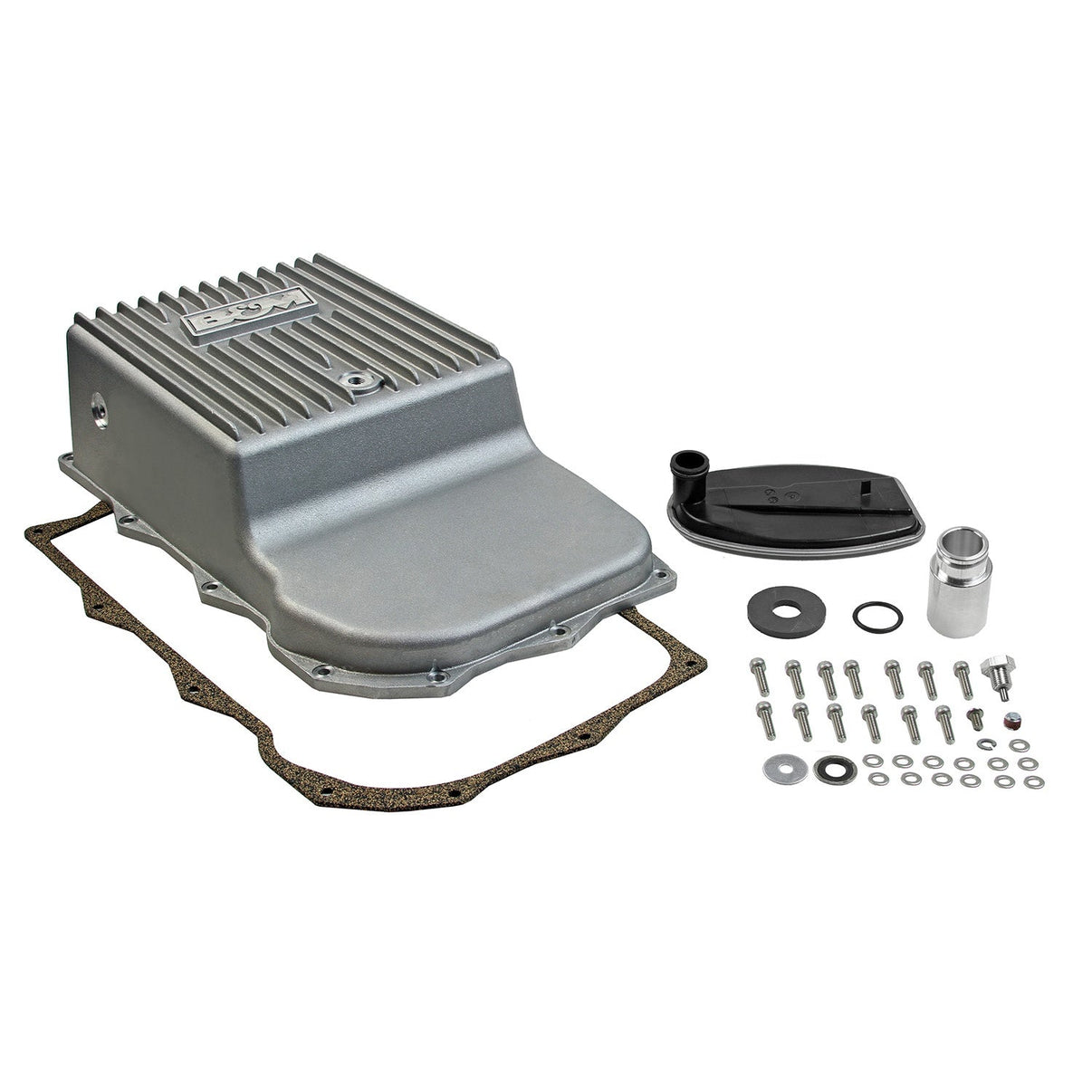 B&M Hi-Tek Deep Heavy Duty Transmission Pan -  Aluminum - Photo - out of package Front