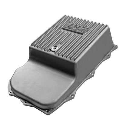 CAST TRANS PAN, DODGE 845RE & 8HP70 - B&M Hi-Tek Deep Heavy Duty Transmission Pan -  Aluminum