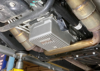 CAST TRANS PAN, DODGE 845RE & 8HP70 - B&M Hi-Tek Deep Heavy Duty Transmission Pan -  Aluminum