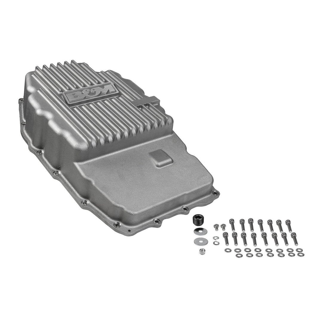 CAST TRANS PAN, GM 8L90 - B&M Hi-Tek Deep Transmission Pan -  Aluminum