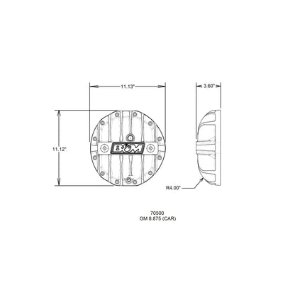 DIFF COVER,GM 8.875" 12 BOLT CAR CAST AL - B&M Hi-Tek Aluminum Differential Cover for GM 8.875-inch 12-bolt Car
