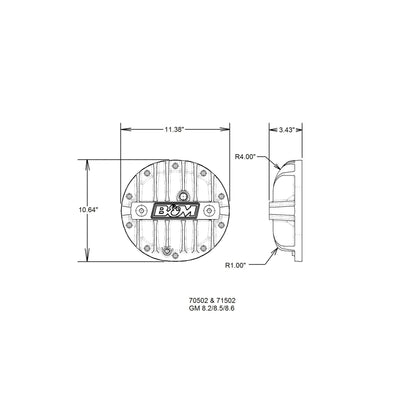 B&M Hi-Tek GM 10 Bolt Aluminum Differential Cover - Photo - out of package Right