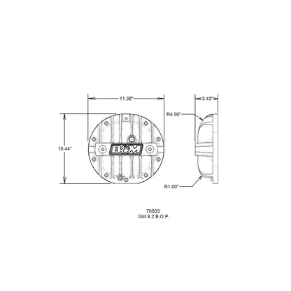 DIFF COVER,GM 8.2 10 BOLT BOP CAST ALUM. - B&M Hi-Tek GM 10-Bolt Aluminum Differential Cover - 8.2-inch BOP