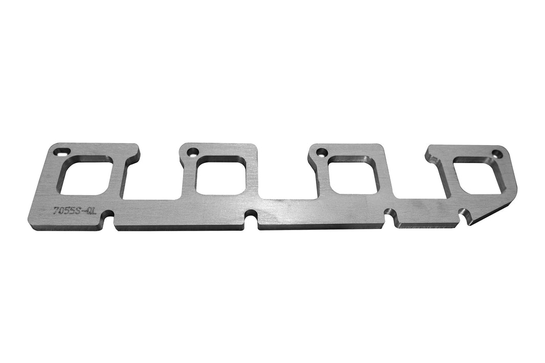 5.7 Hemi Flange Square Port (Left Side) - 5.7 Hemi Left Side Header Flange. 3/8" Thick Stainless. Square Port for 1-3/4"