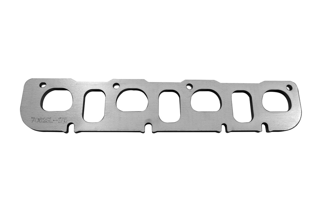 5.7/6.1/6.2/6.4 HEMI Header Flange - HEMI Left Side Header Flange. 3/8" Thick Stainless. D Shaped Port for 1-3/4"