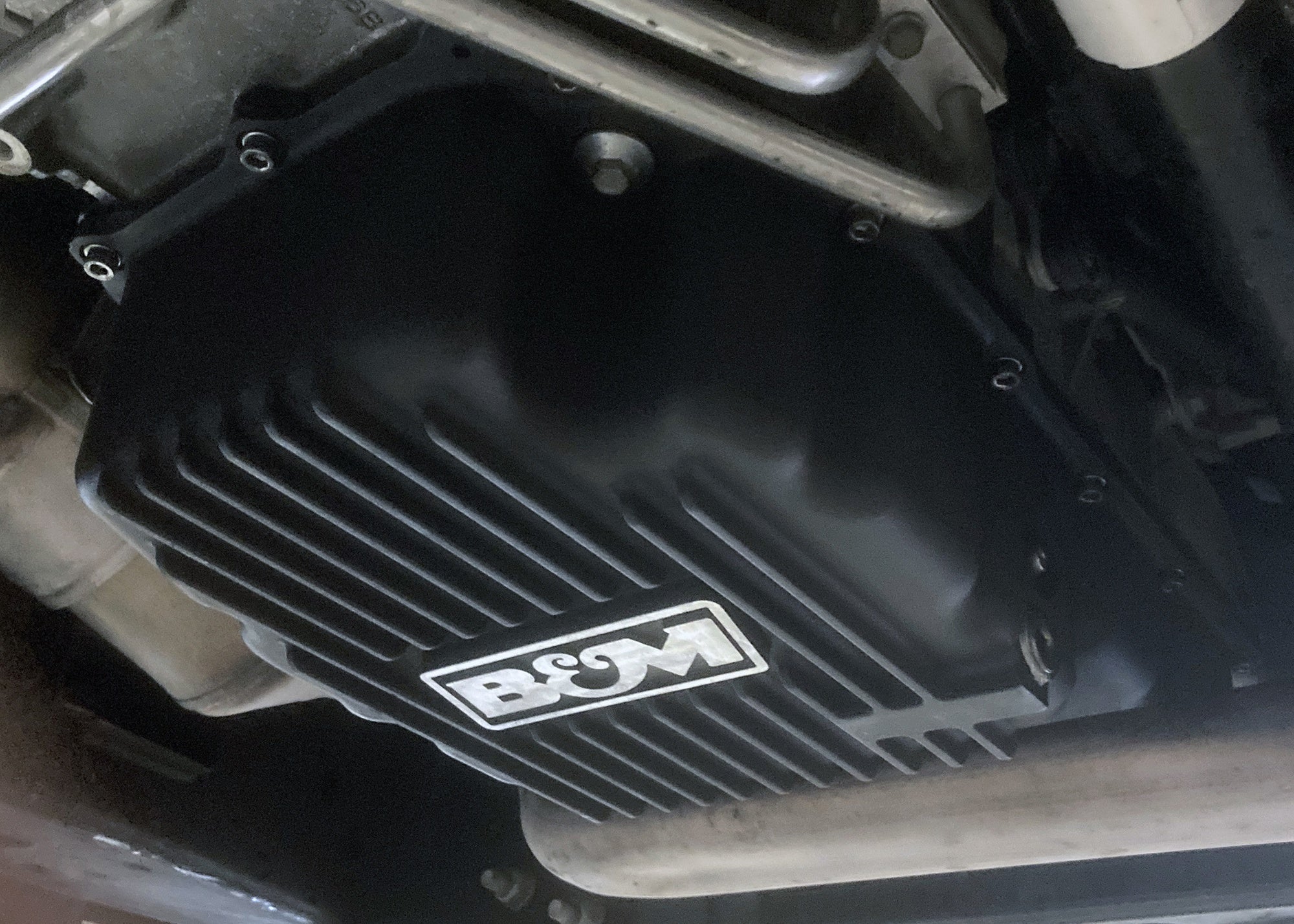 B&M HI-TEK DEEP TRANSMISSION PAN - Black - Photo - out of package Left