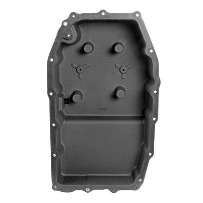 CAST TRANS PAN, 2019+ GM 8L90, BLACK - B&M HI-TEK DEEP TRANSMISSION PAN - Black