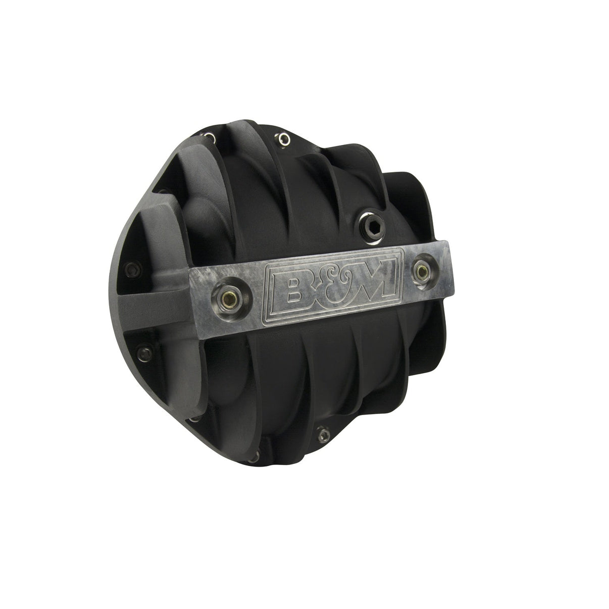B&M Hi-Tek Aluminum Differential Cover for GM 8.875-inch 12-bolt Truck - Black - Photo - out of package Right
