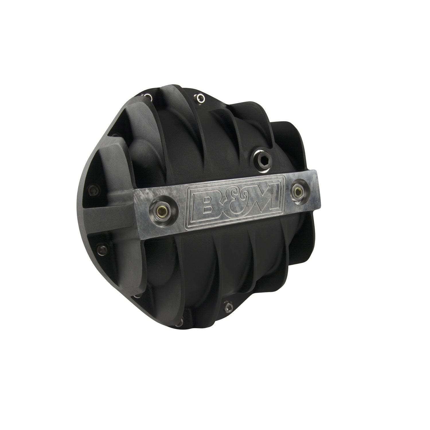 B&M Hi-Tek Aluminum Differential Cover for GM 8.875-inch 12-bolt Truck - Black - Photo - out of package Right