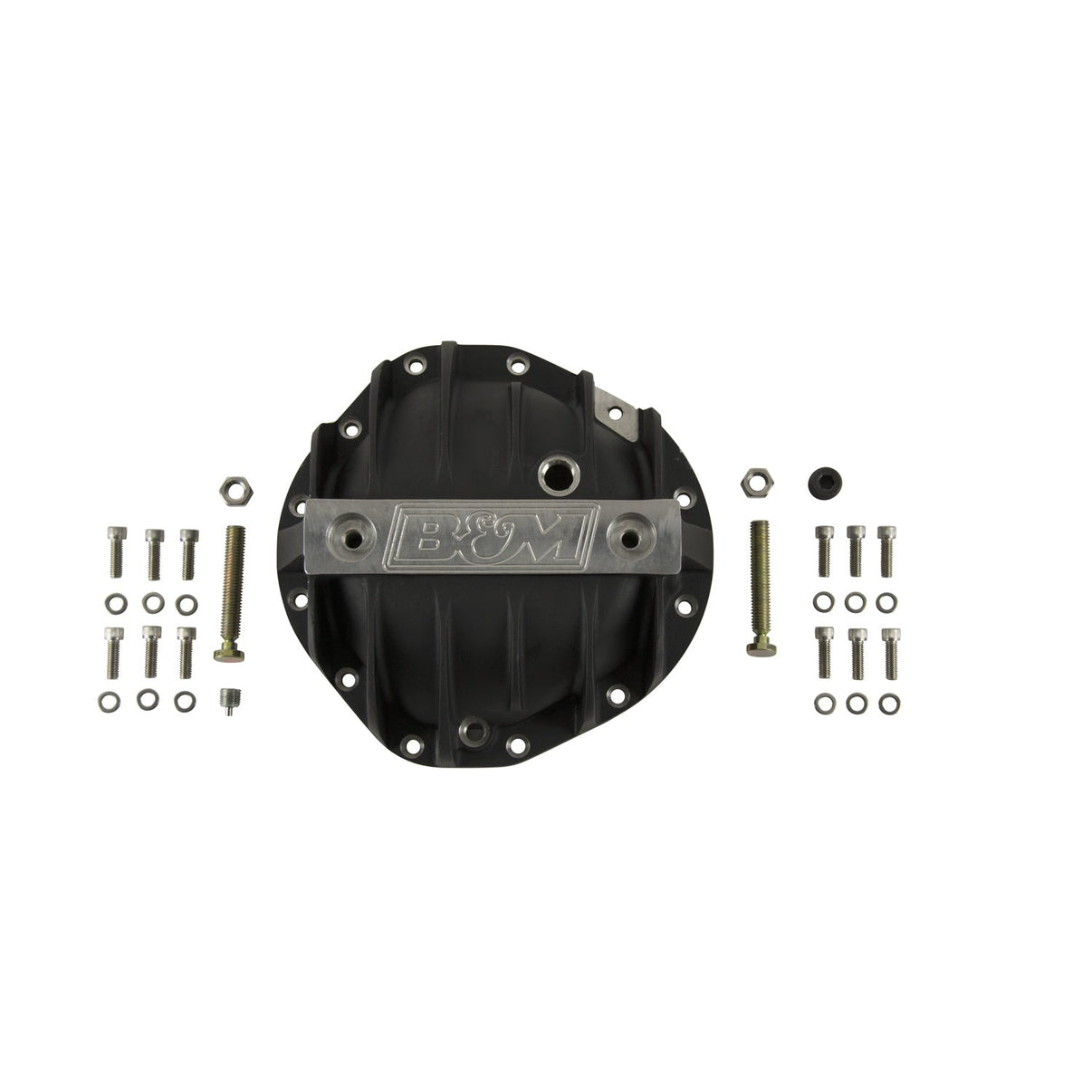B&M Hi-Tek Aluminum Differential Cover for GM 8.875-inch 12-bolt Truck - Black - Photo - out of package Left