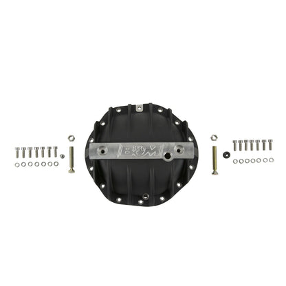 DIFF COVER-BLACK, GM 9.5" 14-BOLT CAST A - B&M Hi-Tek Aluminum Differential Cover for GM 9.5-inch 14-bolt - Black