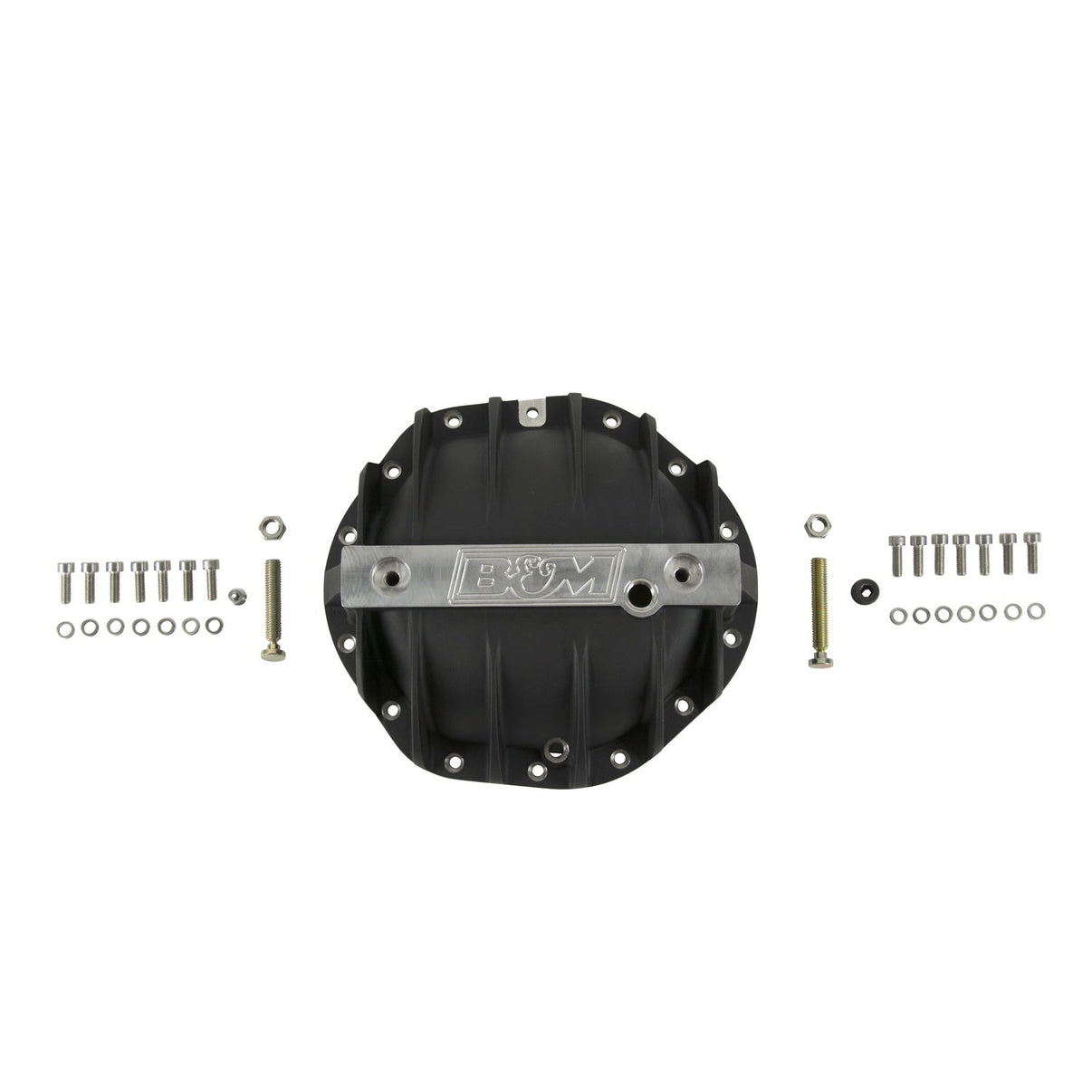 B&M Hi-Tek Aluminum Differential Cover for GM 9.5-inch 14-bolt - Black - Photo - out of package Left
