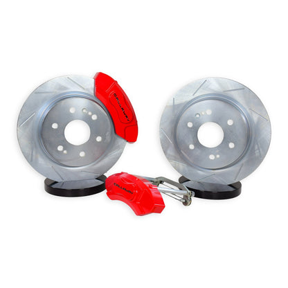 Baer Brakes Claw Rotors w/Covers, Rear - Baer Brakes Claw Rotors w/Caliper Covers, Rear, Red, Callaway (Slot/Zinc)