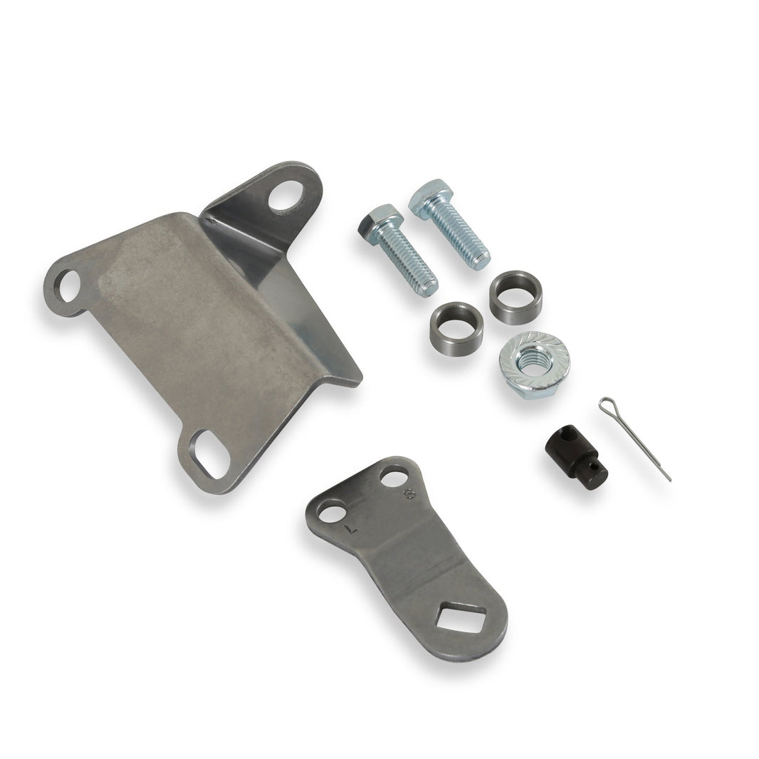 4L60E/4L80E REAR, W/ PRNDL BRKT/LVR KIT - B&M Cable Bracket & Shift Lever Kit - GM 4L60E through 4L85E - Rear Cable Exit