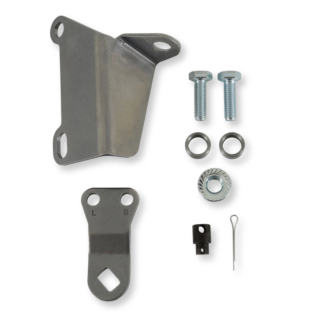 4L60E/4L80E REAR, W/ PRNDL BRKT/LVR KIT - B&M Cable Bracket & Shift Lever Kit - GM 4L60E through 4L85E - Rear Cable Exit