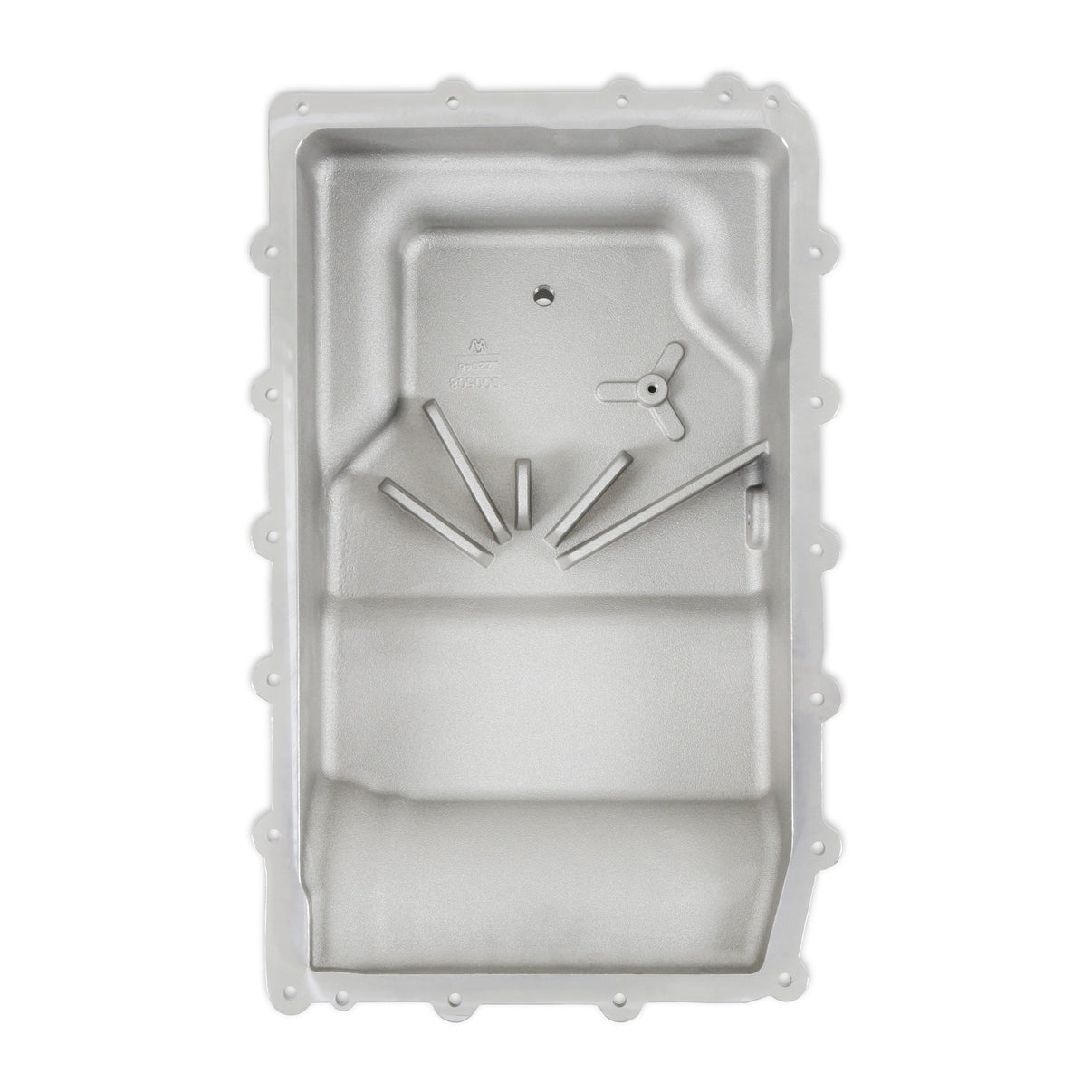 B&M Hi-Tek Heavy-Duty Deep Transmission Pan -  Ford 10R80 - Aluminum - Natural - Photo - out of package Top