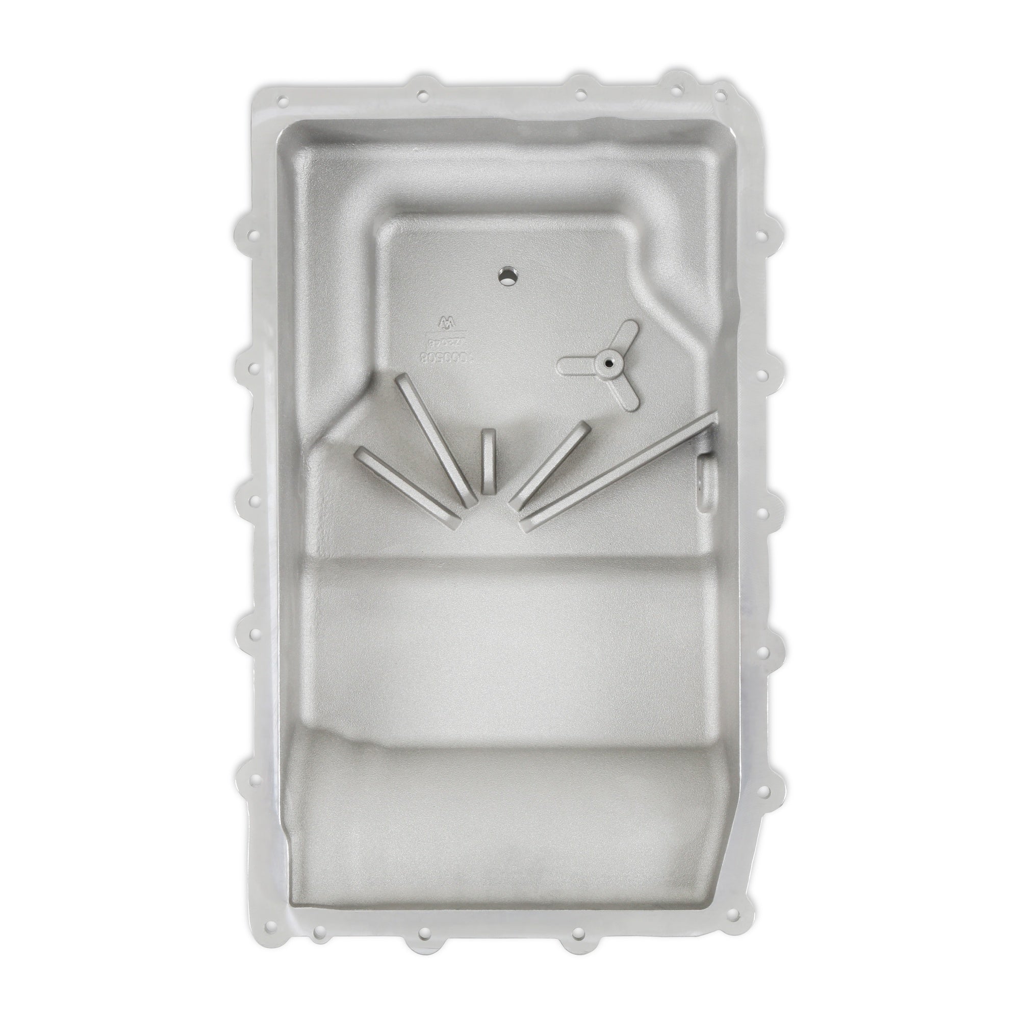 B&M Hi-Tek Heavy-Duty Deep Transmission Pan -  Ford 10R80 - Aluminum - Natural - Photo - out of package Top