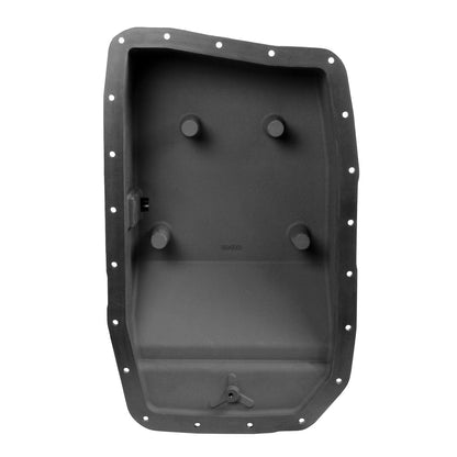 2009-2021 FORD F150 CAST TRANS PAN, 6R80 - B&M Hi-Tek Deep Transmission Pan -  Black Aluminum