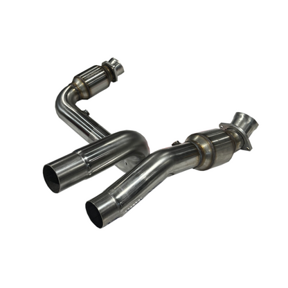 23+ Escalade V H.O. Connection Pipes. - 3" H.O. GREEN Catted Conn. Pipes. 2023+ Cadillac Escalade V. Req. Kooks Headers.