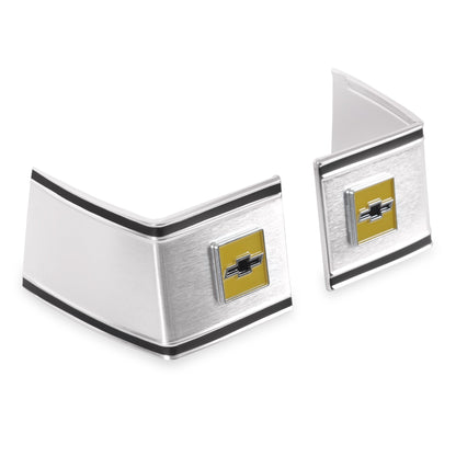 1973-1980 C10 CAB RR MLDG 3PCS/SET W/HAR - Brothers Trucks Cab Moldings - Rear - 3-Piece Set