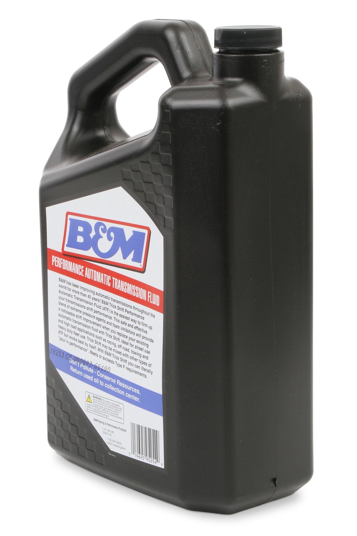 B&M Trick Shift Automatic Transmission Fluid - 1 Gallon Bottle - Photo - out of package Back
