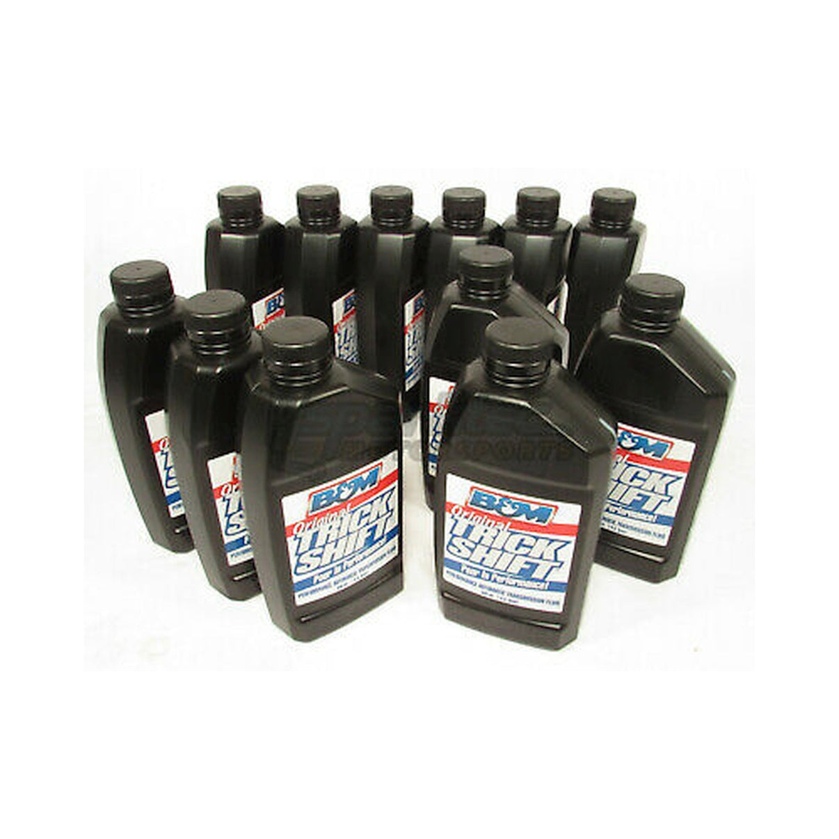 B&M Trick Shift Automatic Transmission Fluid - Case of 12 Quart Bottles - Photo - out of package Left
