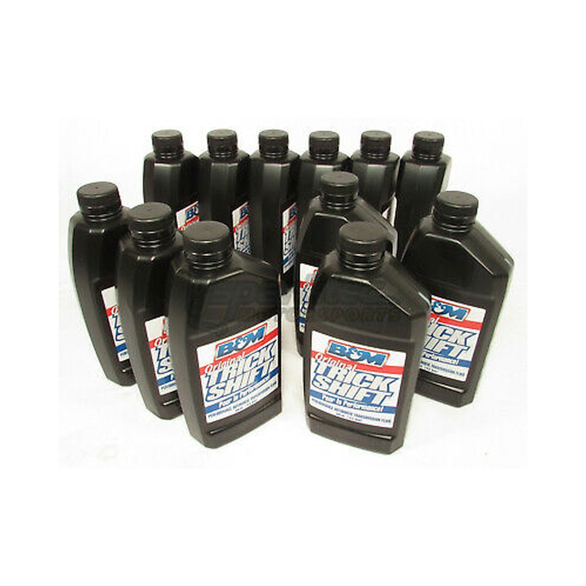 B&M Trick Shift Automatic Transmission Fluid - Case of 12 Quart Bottles - Photo - out of package Left