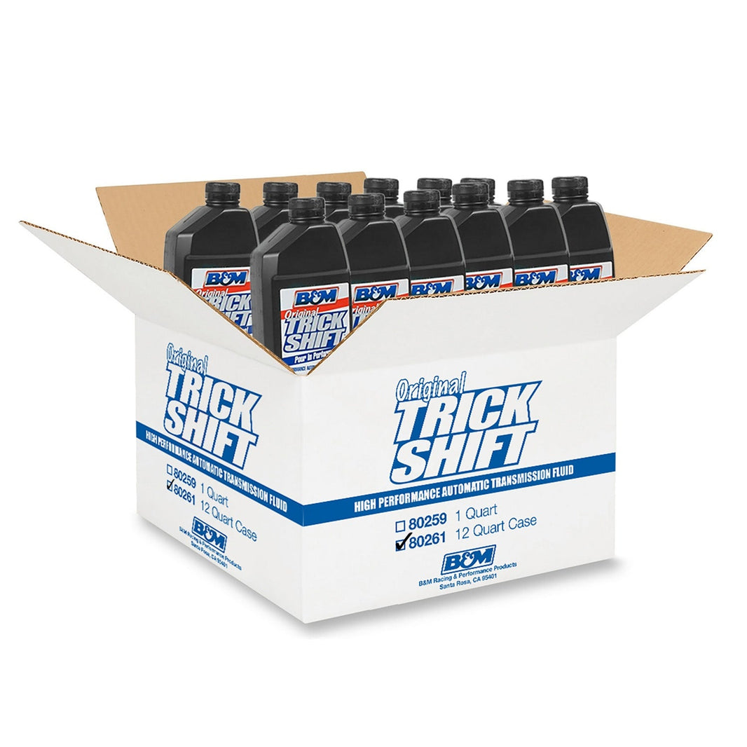 B&M Trick Shift Automatic Transmission Fluid - Case of 12 Quart Bottles - Photo - Primary Right