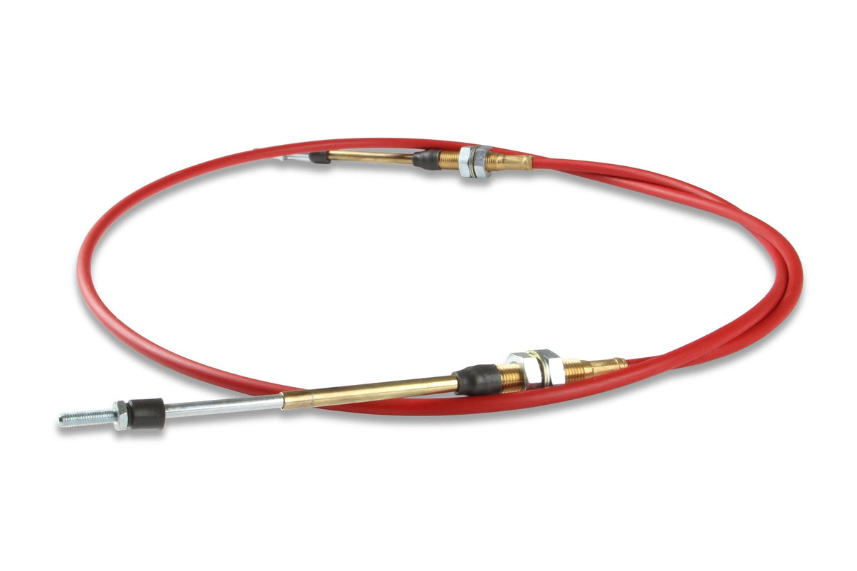 B&M Performance Shifter Cable - 6-Foot Length Double Threaded Ends - Red - Photo - out of package Left